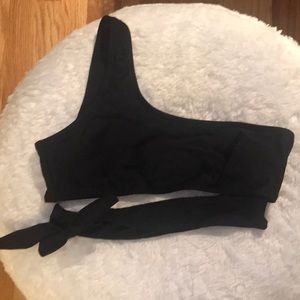 Black one should tie bathing suit top shein